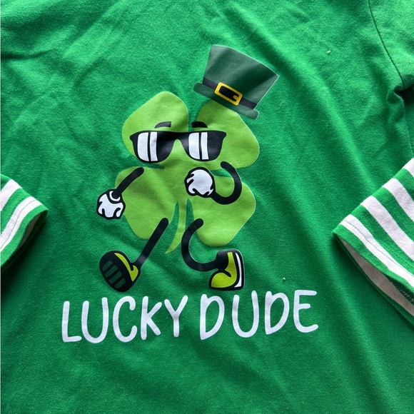 Green Lucky Dude Kids Shirt - Picture 2 of 3